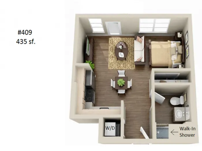 S-09 | Studio1 bath | from 435 square feet
