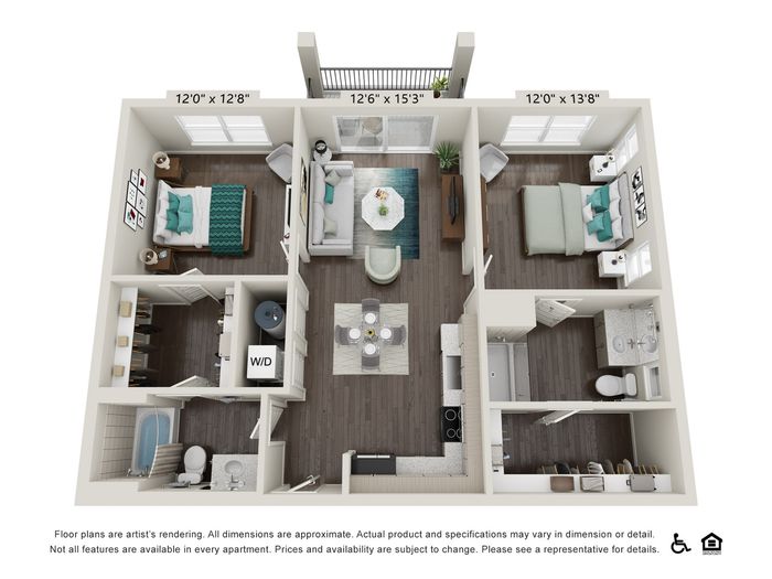2 Bedroom floorplan