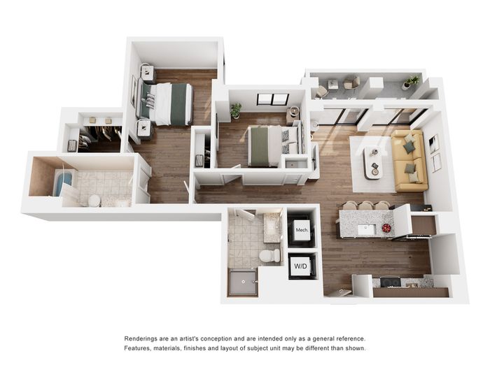2Bed/2Bath w/ Balcony or Juliette*