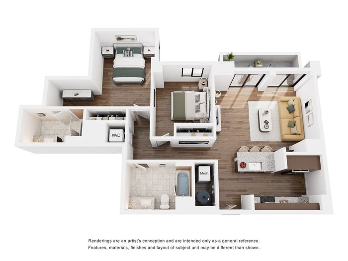 2 Bed/2 Bath w/ Balcony