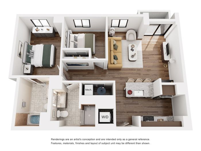 2 Bed/2 Bath w/ Balcony