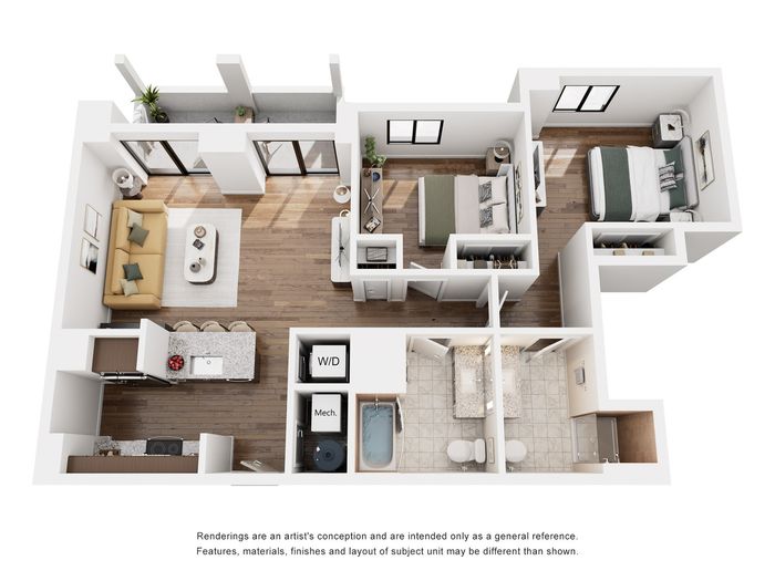 2 Bed/2 Bath w/ Balcony