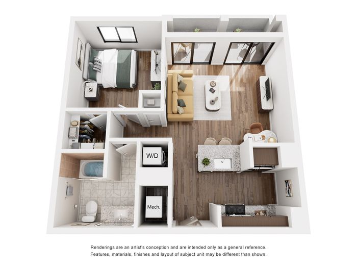 1 Bed/1Bath w/ Balcony