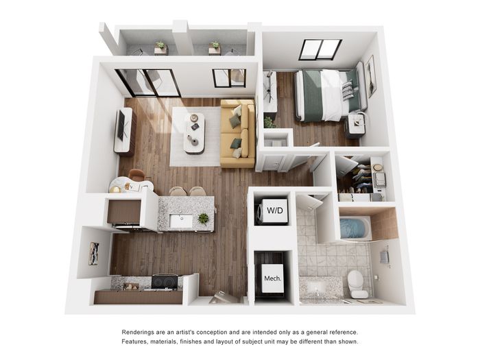 1 Bed/1Bath w/ Balcony
