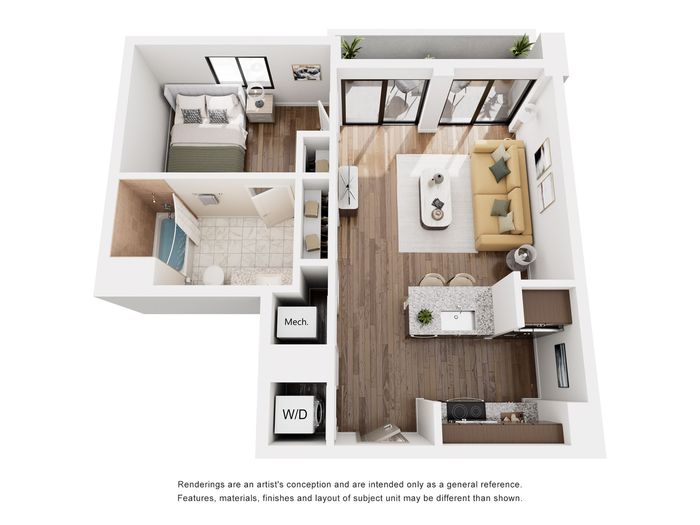 1 Bed/1Bath w/ Balcony