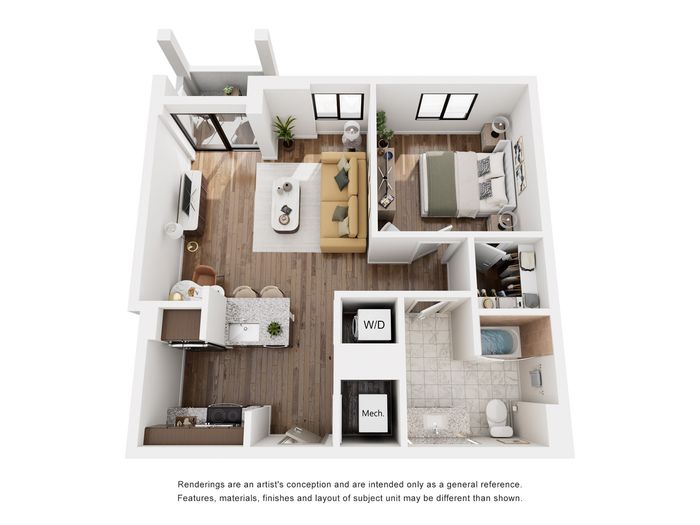1 Bed/1 Bath w/ Balcony