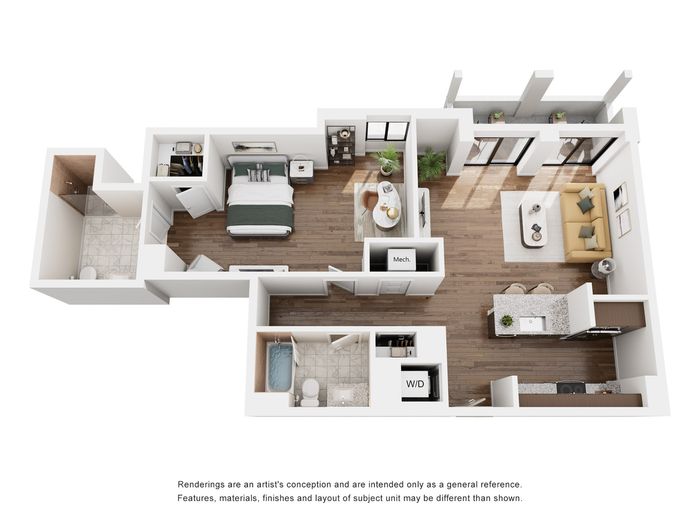 1 Bed/1 Bath w/ Balcony