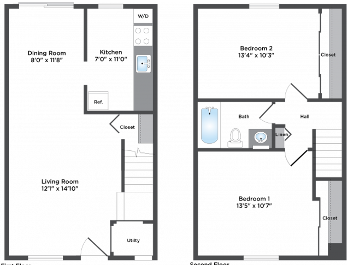 2 Bed 1 Bath