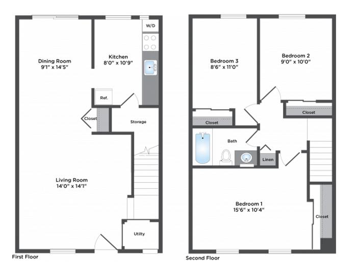 3 Bed 1.5 Bath