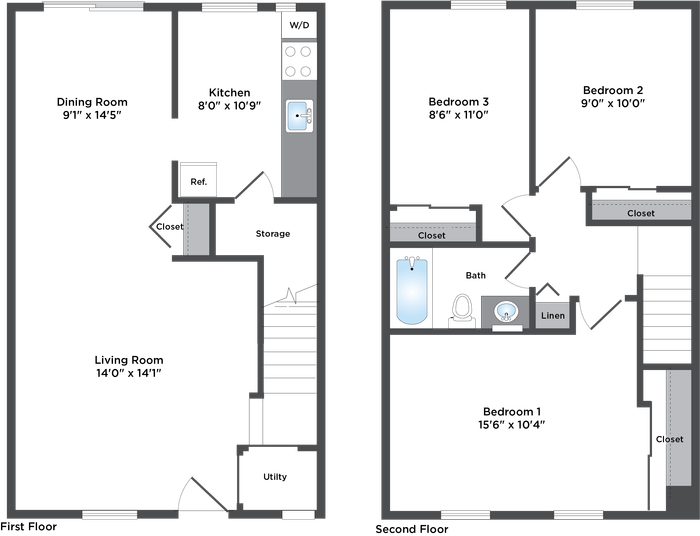 3 Bed 1.5 Bath