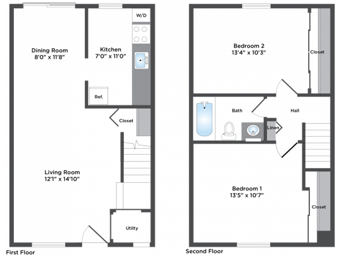 2 Bed 1 Bath