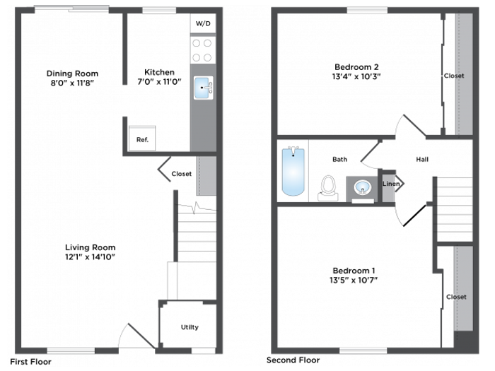 2 Bed 1 Bath