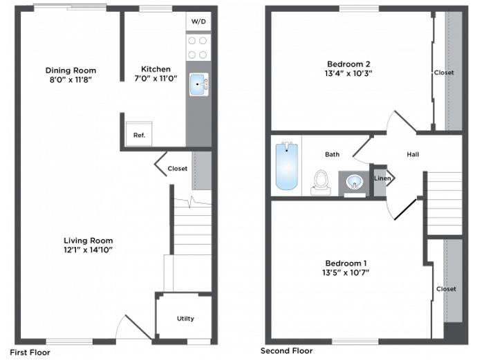 2 Bed 1 Bath