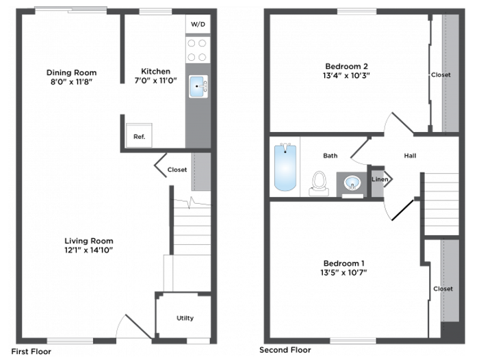 2 Bed 1 Bath