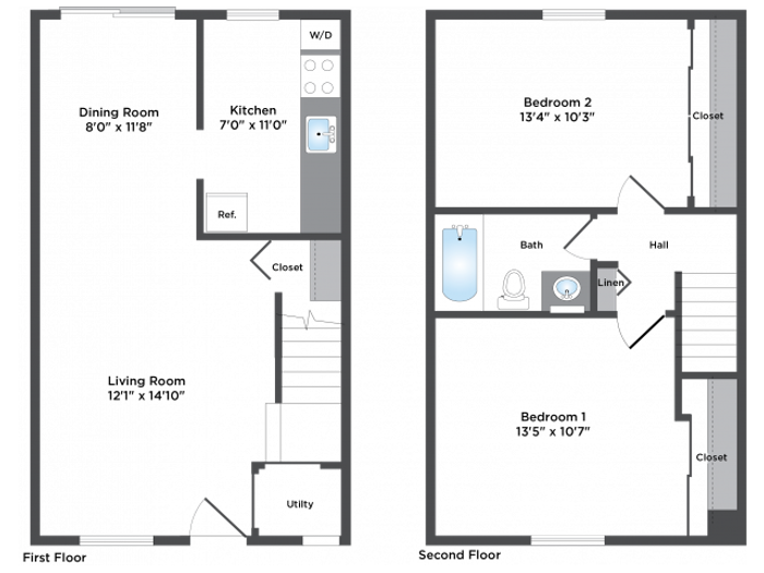 2 Bed 1 Bath