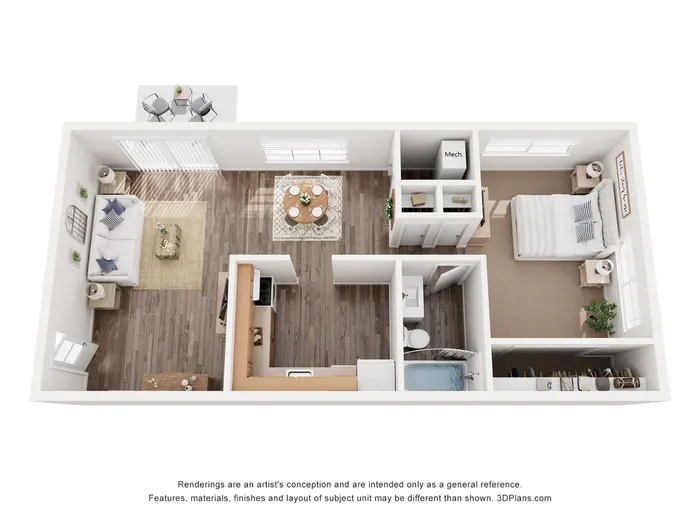 The Oak | 1BD, 1BA
