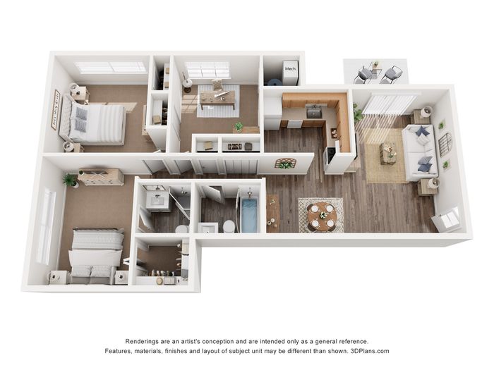 The Sycamore | 3BD, 2BA