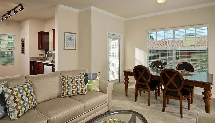 Inviting living area with dining Sandalwood Village | Naples FL