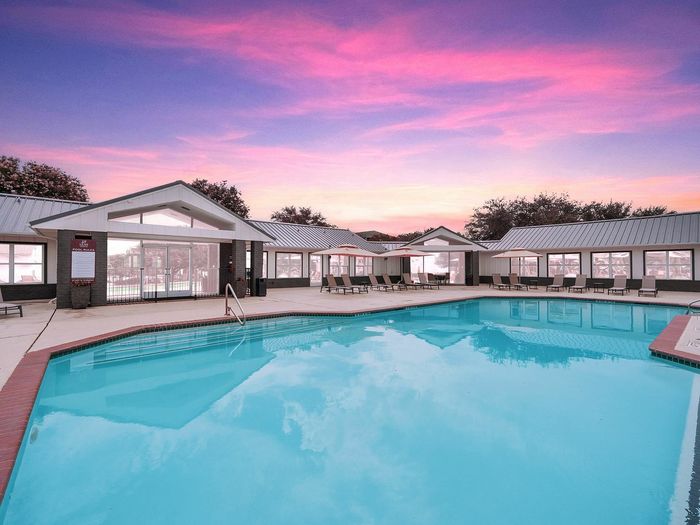Pool at sunset