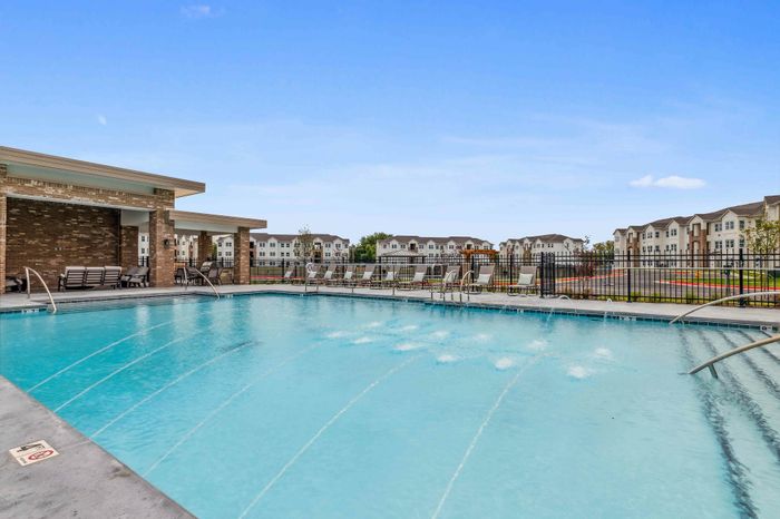 Resort Style Swimming Pool at The Laurels Apartments in Jenks, OK