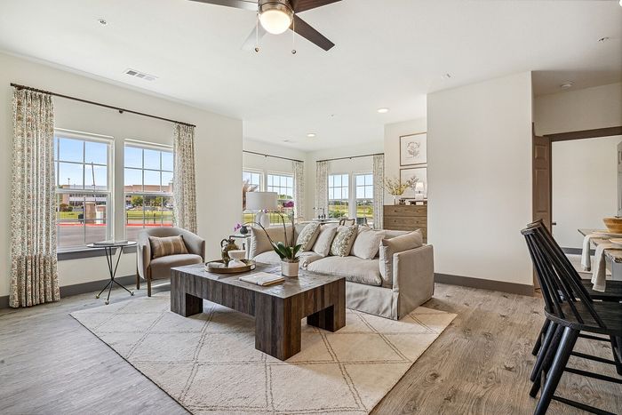 Model Living Area at The Laurels Apartments in Jenks, OK