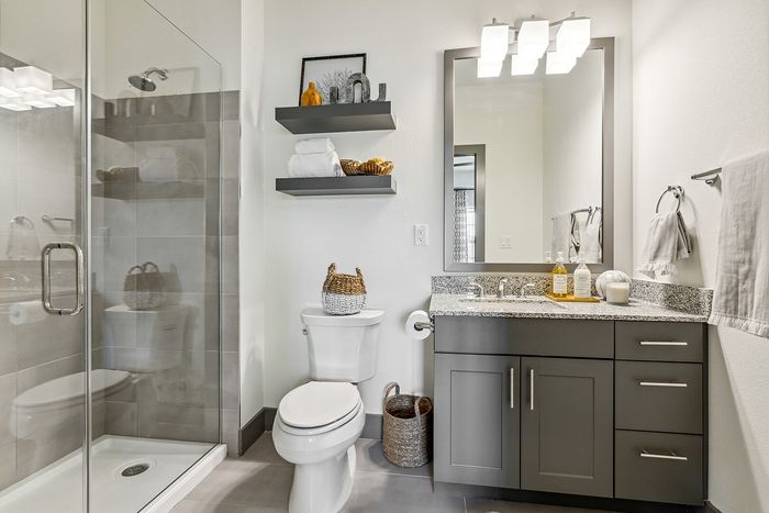 Walk-In Showers at The Laurels Apartments in Jenks, OK