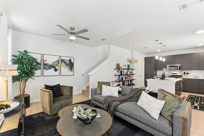 Alaro Apartments, San Antonio TX, Living Room and Kitchen