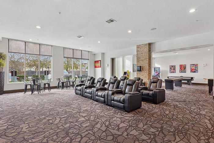 Movie Room at The District at Washington Apartments in Houston, TExas