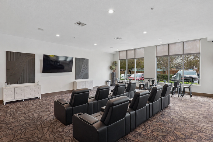 Movie Room at The District at Washington Apartments in Houston, TExas