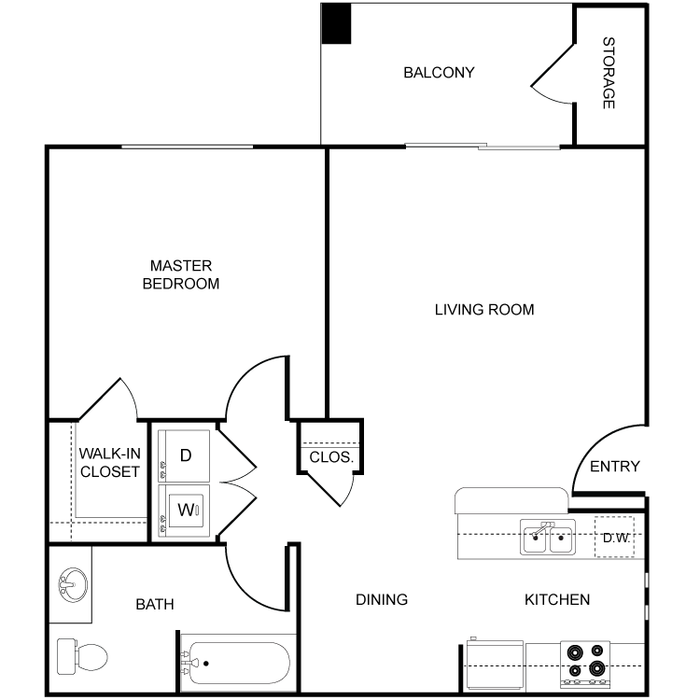 Spring River A1 One Bedroom