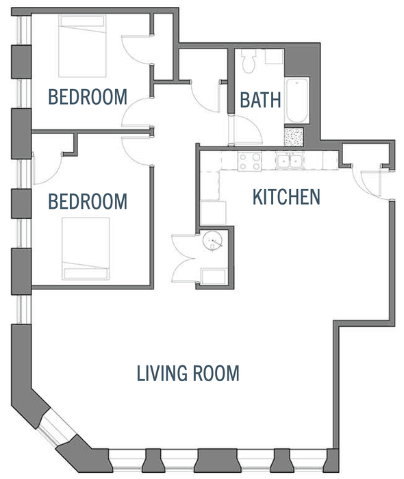 Trinidad Artspace Lofts B60% Two Bedroom