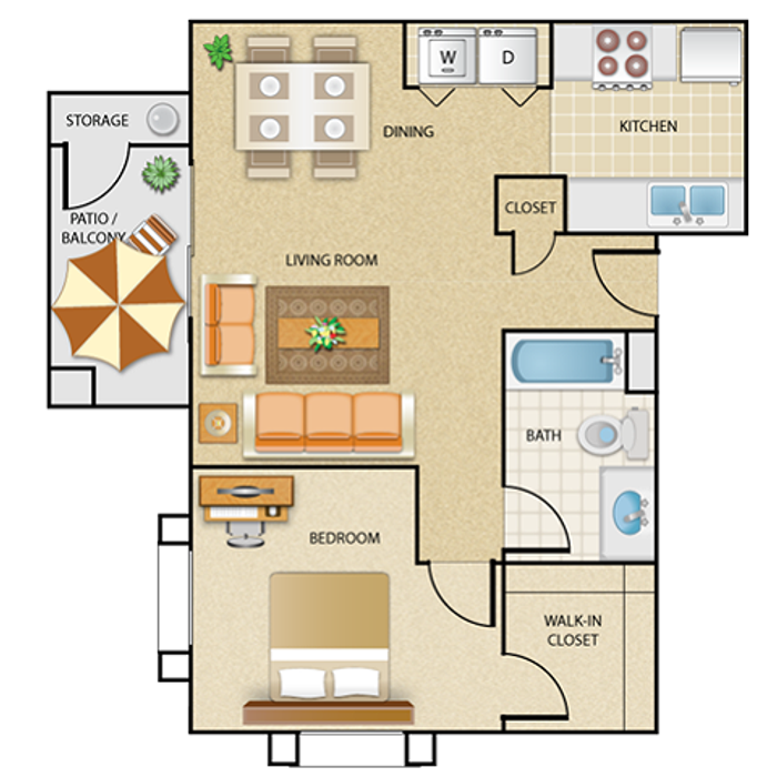 Colores Del Sol A1 One Bedroom–Canyon