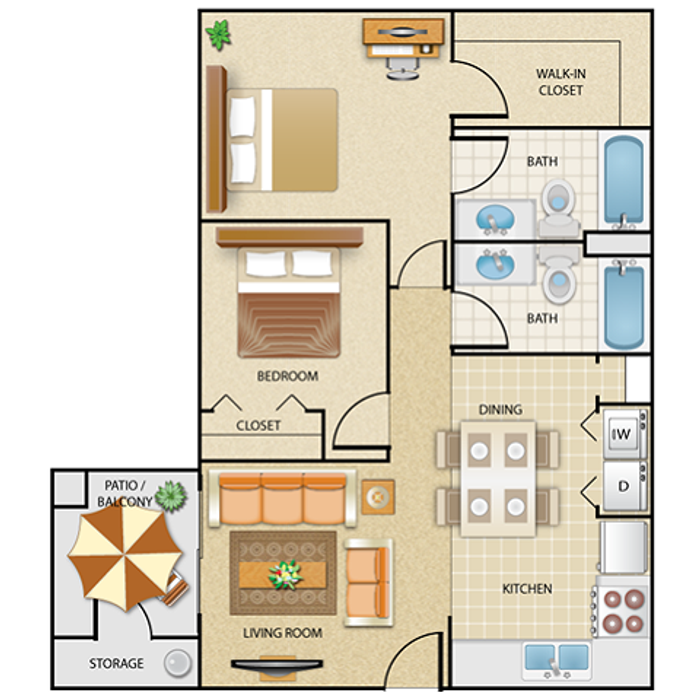 Colores Del Sol C1 Two Bedroom–Sahuaro