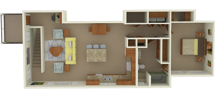 Pecos Vista A2 One Bedroom