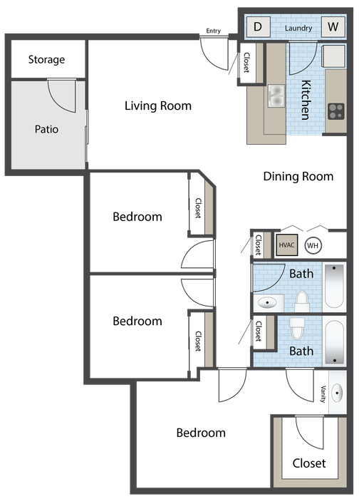 Parkcrest Village D1 Three Bedroom