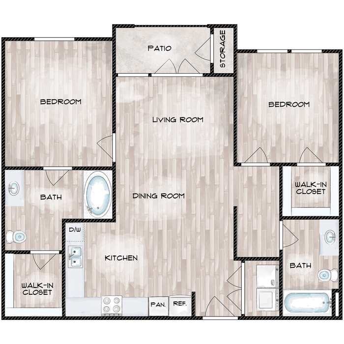 Two Bed Two Bath