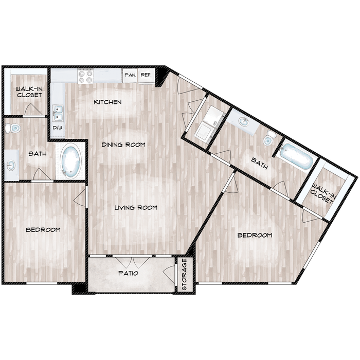 Two Bed Two Bath
