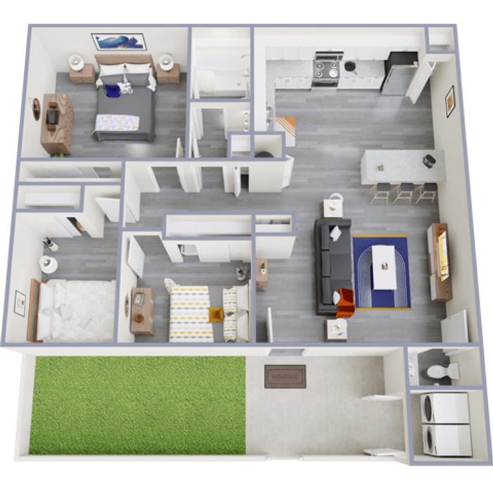 3 Bed 1.5 Bath