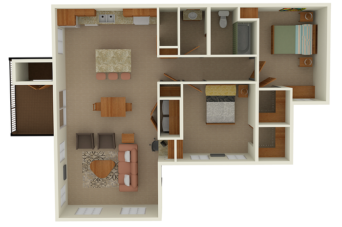 Pecos Vista B1 Two Bedroom