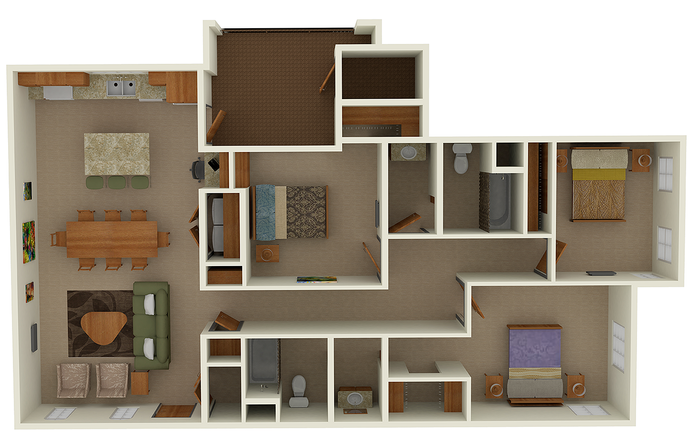 Pecos Vista C1 Three Bedroom