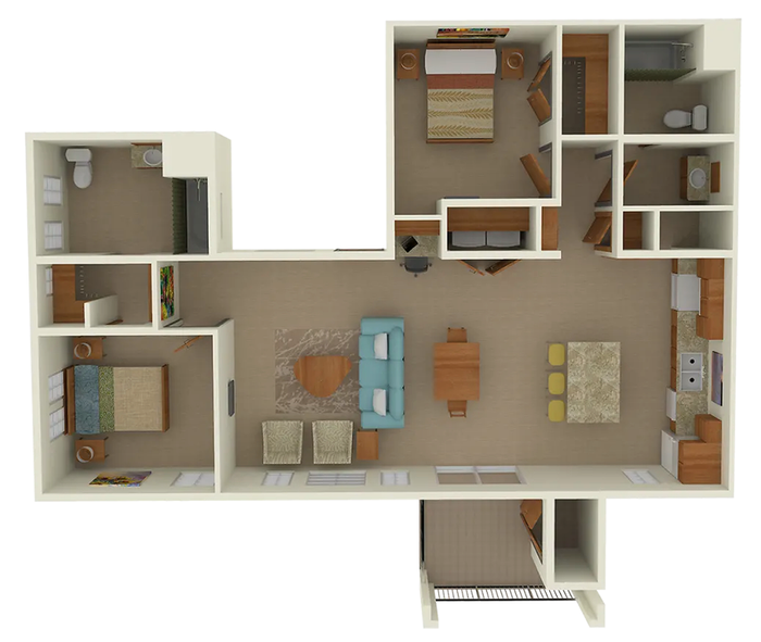 Pecos Vista B2 Two Bedroom