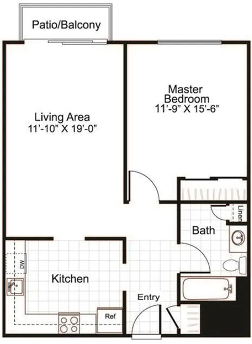 Floor Plan 2 | Apartment in Manchester, NH | Greenview Village Apartments
