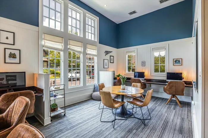 Study and work in the resident business center at The Cottages of Hattiesburg.