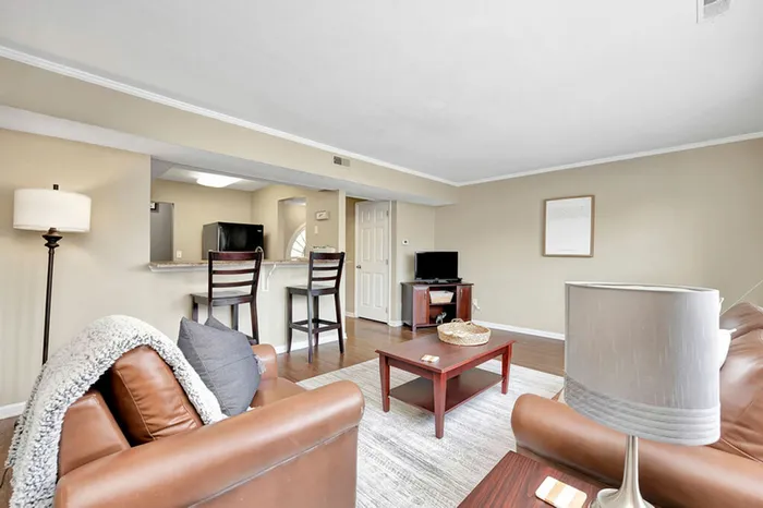 Fully furnished apartments with leather package at The Commons student apartments in Oxford, OH