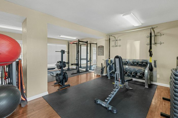 Work out bench with free weights