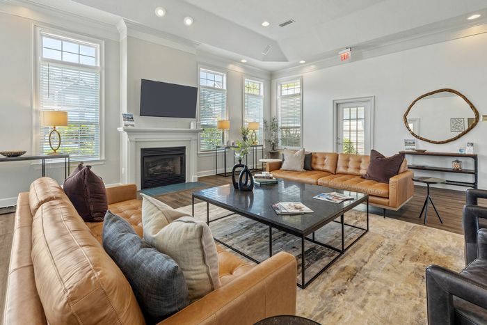 Bright, Modern Looking Clubouse Furniture and TV