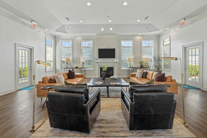 Bright, Modern Looking Clubouse Furniture and TV