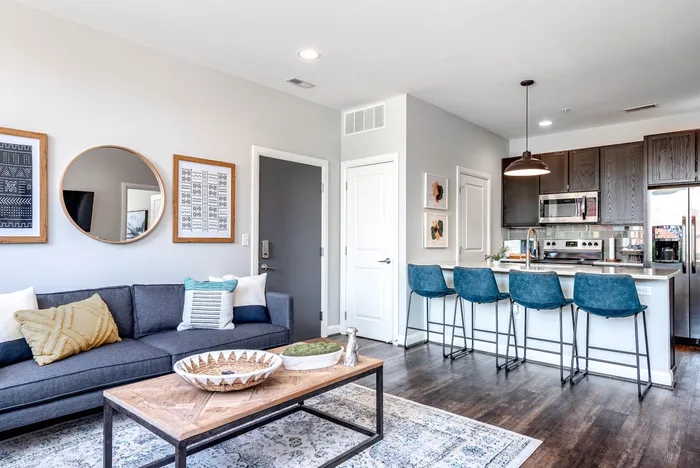 Foundry Model Living Room and Kitchen