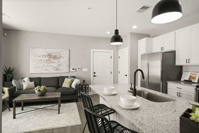 Iron Works Model Kitchen and Living Room
