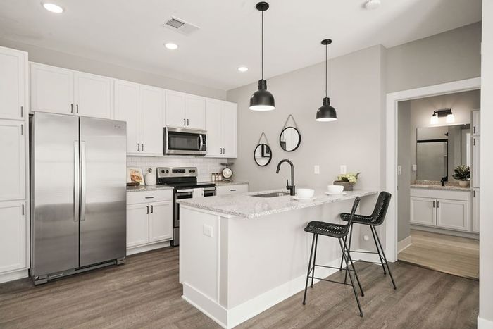 Iron Works Model Kitchen and Living Room
